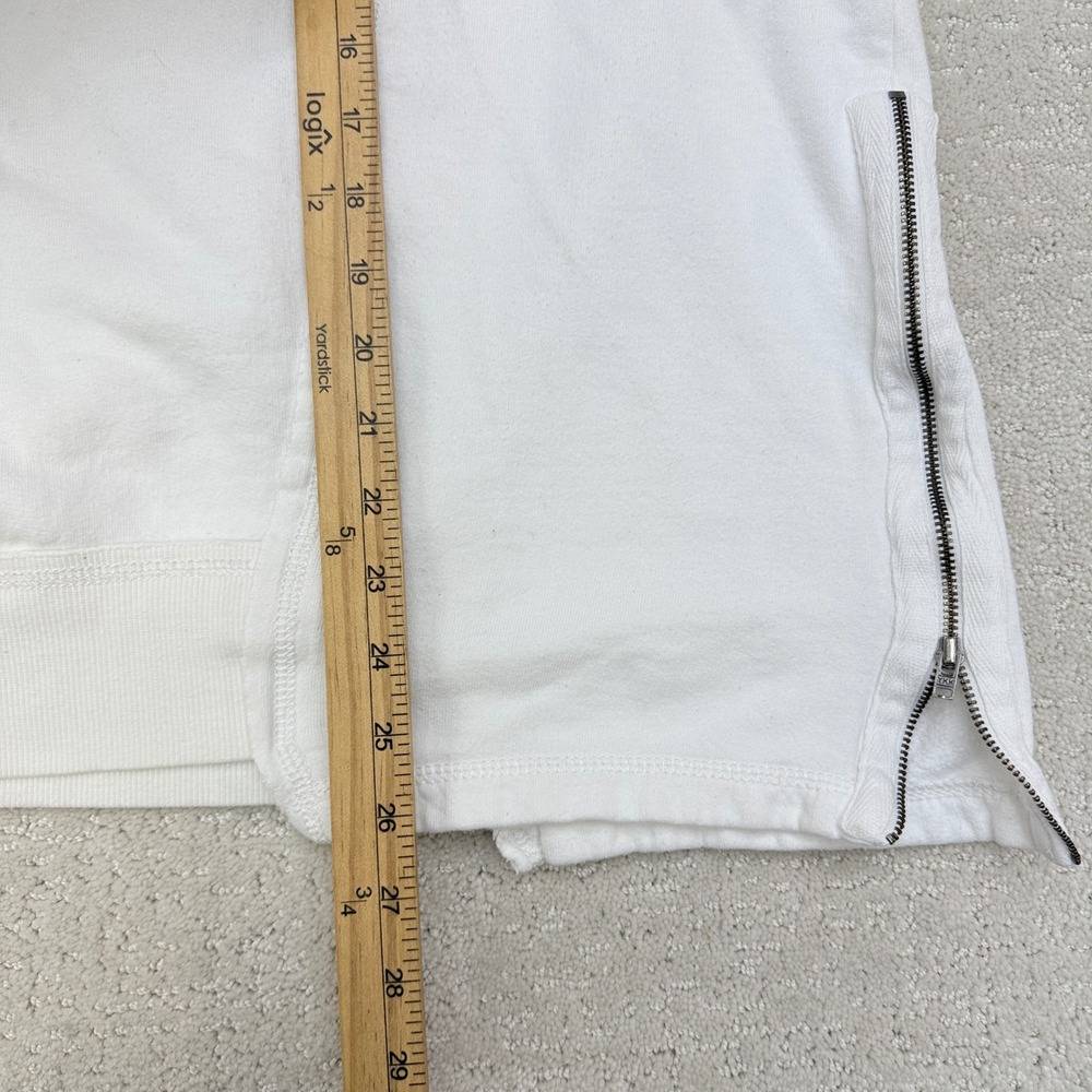 Free People On the Rise Pullover Women Small? White Oversized V-Neck Side Zip - Picture 4 of 12